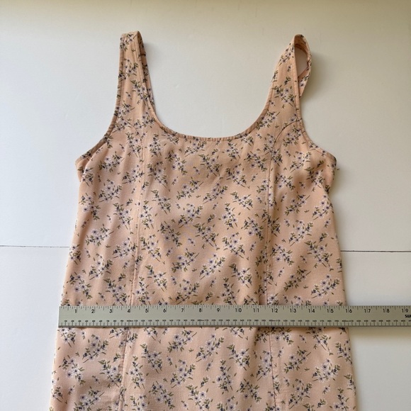 American Eagle Ditsy Floral Mini Dress Farm Cottage Prairie Pink Lined Sz M - Picture 8 of 12